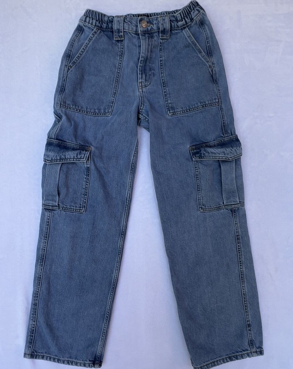 Urban Outfitters BDG Skate Jeans Womens 27 Baggy Cargo Blue Denim Y2K Utility